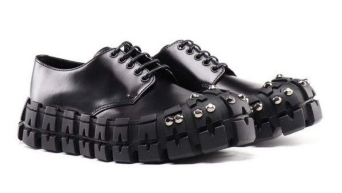 Parda Studded leather Lace ups